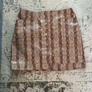 Topshop Tall snakeskin skirt